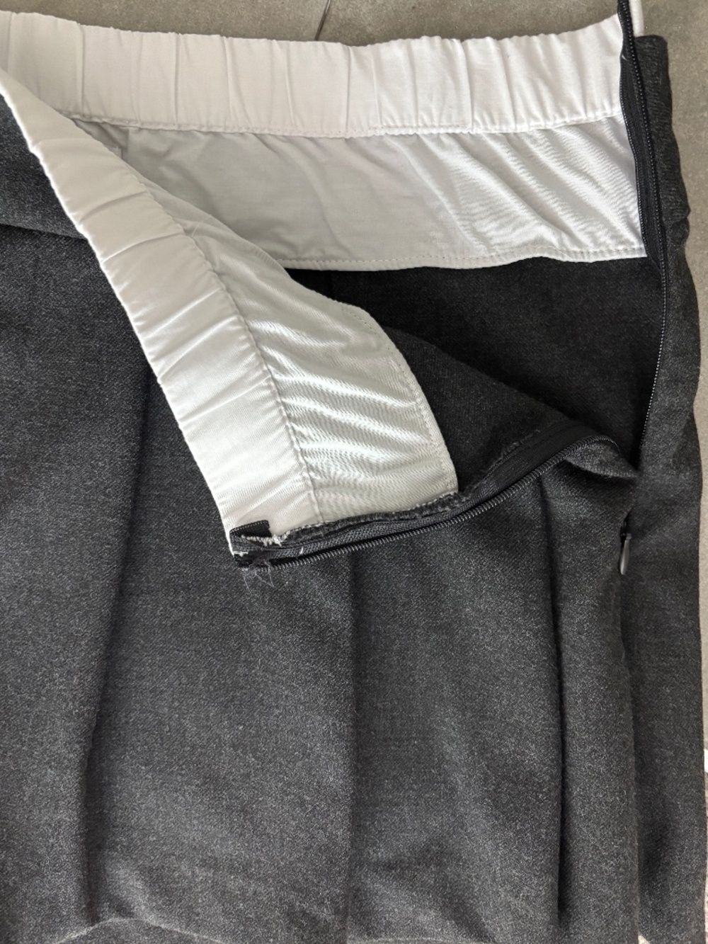 Zara Double Waist Box Pleat Skort - Gray Size L - Picture 9 of 9